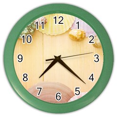 Sea Shell Pattern Color Wall Clocks