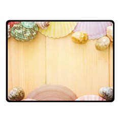 Sea Shell Pattern Fleece Blanket (small) by paulaoliveiradesign