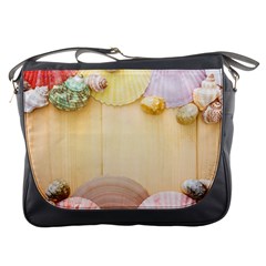 Sea Shell Pattern Messenger Bags by paulaoliveiradesign