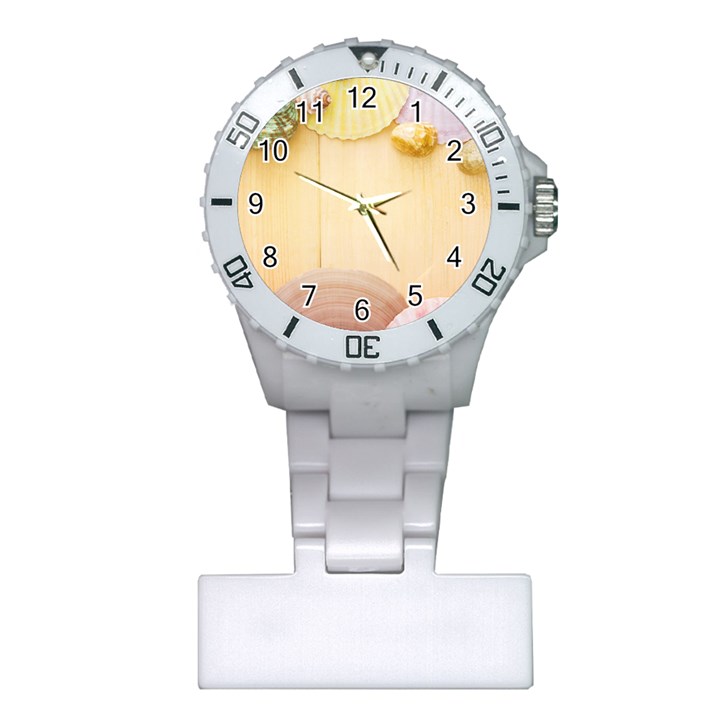 Sea Shell Pattern Plastic Nurses Watch