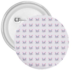 Pink Cute Cat Pattern 3  Buttons by paulaoliveiradesign