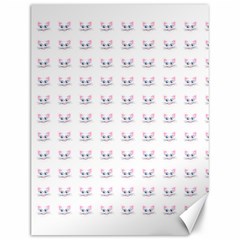 Pink Cute Cat Pattern Canvas 12  X 16  