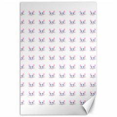 Pink Cute Cat Pattern Canvas 20  X 30  