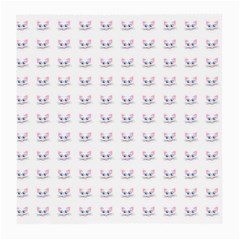 Pink Cute Cat Pattern Medium Glasses Cloth by paulaoliveiradesign