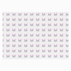 Pink Cute Cat Pattern Large Glasses Cloth