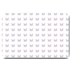 Pink Cute Cat Pattern Large Doormat 