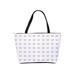 Pink Cute Cat Pattern Shoulder Handbags Back