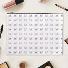 Pink Cute Cat Pattern Cosmetic Bag (xl)