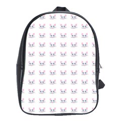 Pink Cute Cat Pattern School Bags(large)  by paulaoliveiradesign