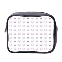 Pink Cute Cat Pattern Mini Toiletries Bag 2-side by paulaoliveiradesign