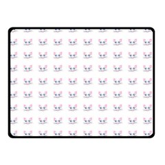 Pink Cute Cat Pattern Fleece Blanket (small)