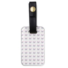 Pink Cute Cat Pattern Luggage Tags (one Side) 