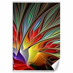 Fractal Bird Of Paradise Canvas 24  X 36  by WolfepawFractals