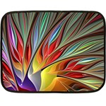 Fractal Bird Of Paradise Double Sided Fleece Blanket (Mini)  35 x27  Blanket Front