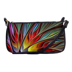 Fractal Bird Of Paradise Shoulder Clutch Bags by WolfepawFractals