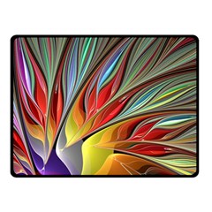 Fractal Bird Of Paradise Fleece Blanket (small)