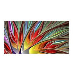 Fractal Bird Of Paradise Satin Wrap by WolfepawFractals