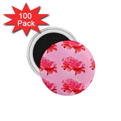 Pink Floral Pattern 1 75  Magnets (100 Pack) 