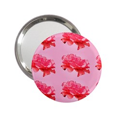 Pink Floral Pattern 2 25  Handbag Mirrors