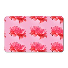 Pink Floral Pattern Magnet (rectangular)