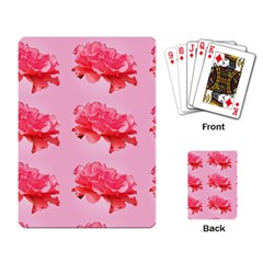 Pink Floral Pattern Playing Card