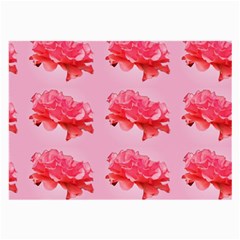 Pink Floral Pattern Large Glasses Cloth by paulaoliveiradesign