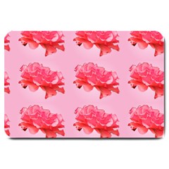 Pink Floral Pattern Large Doormat 