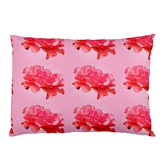 Pink Floral Pattern Pillow Case by paulaoliveiradesign