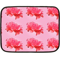 Pink Floral Pattern Fleece Blanket (mini) by paulaoliveiradesign