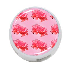 Pink Floral Pattern 4-port Usb Hub (two Sides)  by paulaoliveiradesign