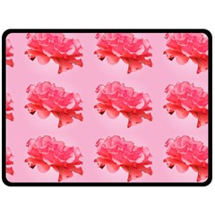 Pink Floral Pattern Fleece Blanket (large)  by paulaoliveiradesign