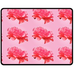 Pink Floral Pattern Fleece Blanket (medium)  by paulaoliveiradesign