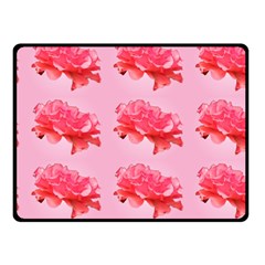 Pink Floral Pattern Double Sided Fleece Blanket (small)  by paulaoliveiradesign