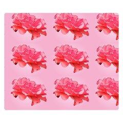 Pink Floral Pattern Double Sided Flano Blanket (small)  by paulaoliveiradesign