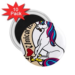 I Love Unicorn  2 25  Magnets (10 Pack)  by ninabolenart