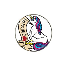 I Love Unicorn  Hat Clip Ball Marker by ninabolenart