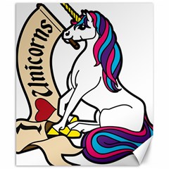 I Love Unicorn  Canvas 8  X 10  by ninabolenart