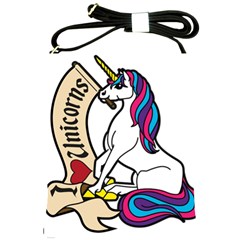 I Love Unicorn  Shoulder Sling Bags by ninabolenart