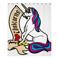 I Love Unicorn  Shower Curtain 60  X 72  (medium)  by ninabolenart