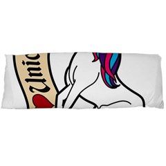 I Love Unicorn  Body Pillow Case (dakimakura) by ninabolenart