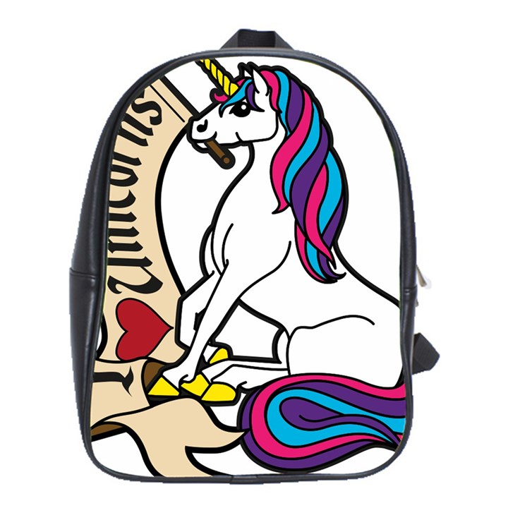 I Love Unicorn  School Bags (XL) 