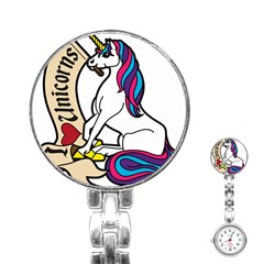 I Love Unicorn  Stainless Steel Nurses Watch