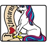 I Love Unicorn  Double Sided Fleece Blanket (Medium)  58.8 x47.4  Blanket Front