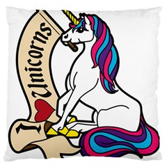 I Love Unicorn  Standard Flano Cushion Case (one Side) by ninabolenart