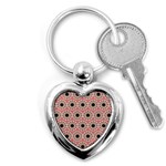 Black Stars Pattern Key Chains (Heart)  Front