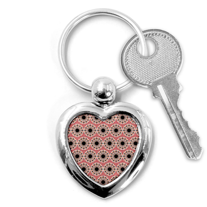 Black Stars Pattern Key Chains (Heart) 