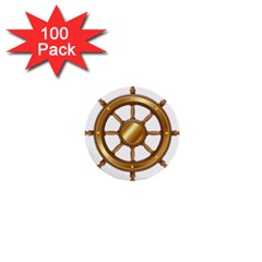 Boat Wheel Transparent Clip Art 1  Mini Buttons (100 Pack)  by BangZart