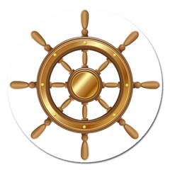 Boat Wheel Transparent Clip Art Magnet 5  (round) by BangZart