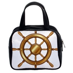 Boat Wheel Transparent Clip Art Classic Handbags (2 Sides) by BangZart