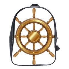 Boat Wheel Transparent Clip Art School Bags(large)  by BangZart